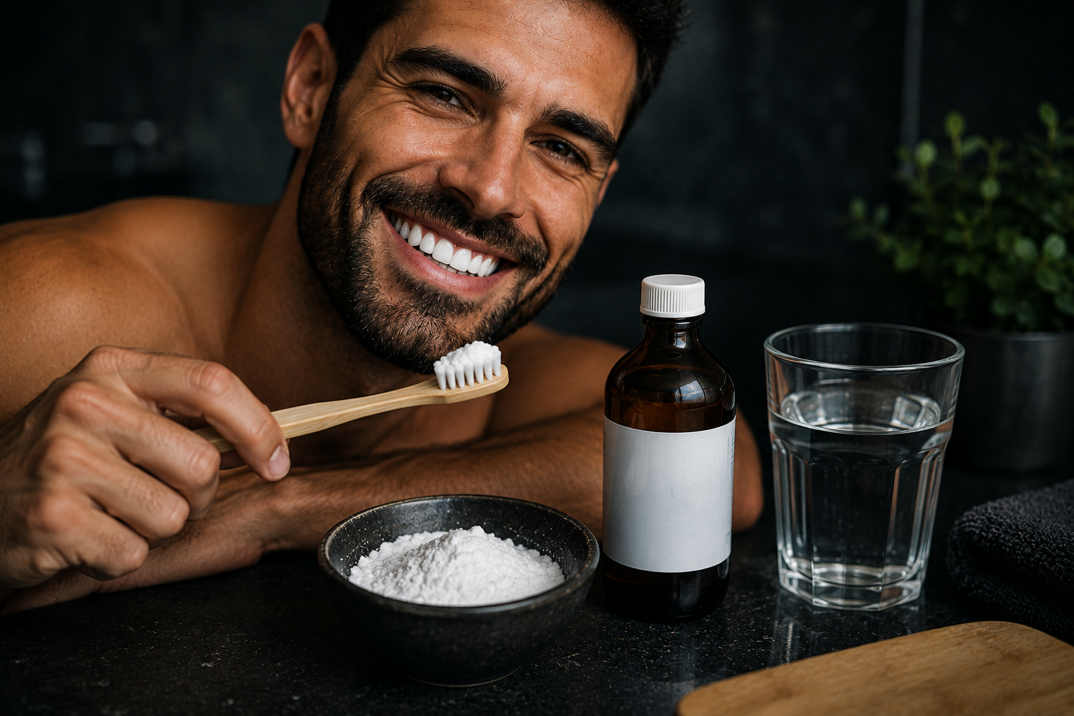 Como branquear os dentes caseiro